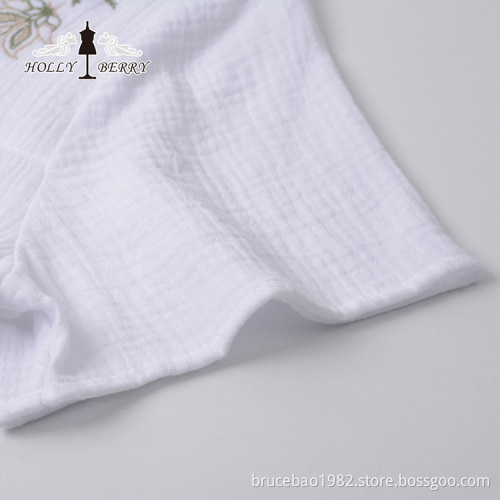 Lightweight Square Collar Summer Woven Fashion Blouse